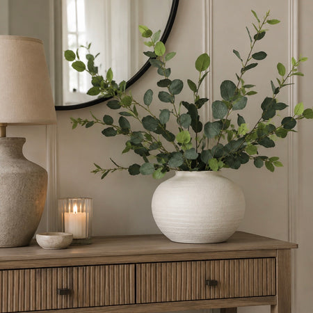 Single stem natural green dollar eucalyptus 72cm