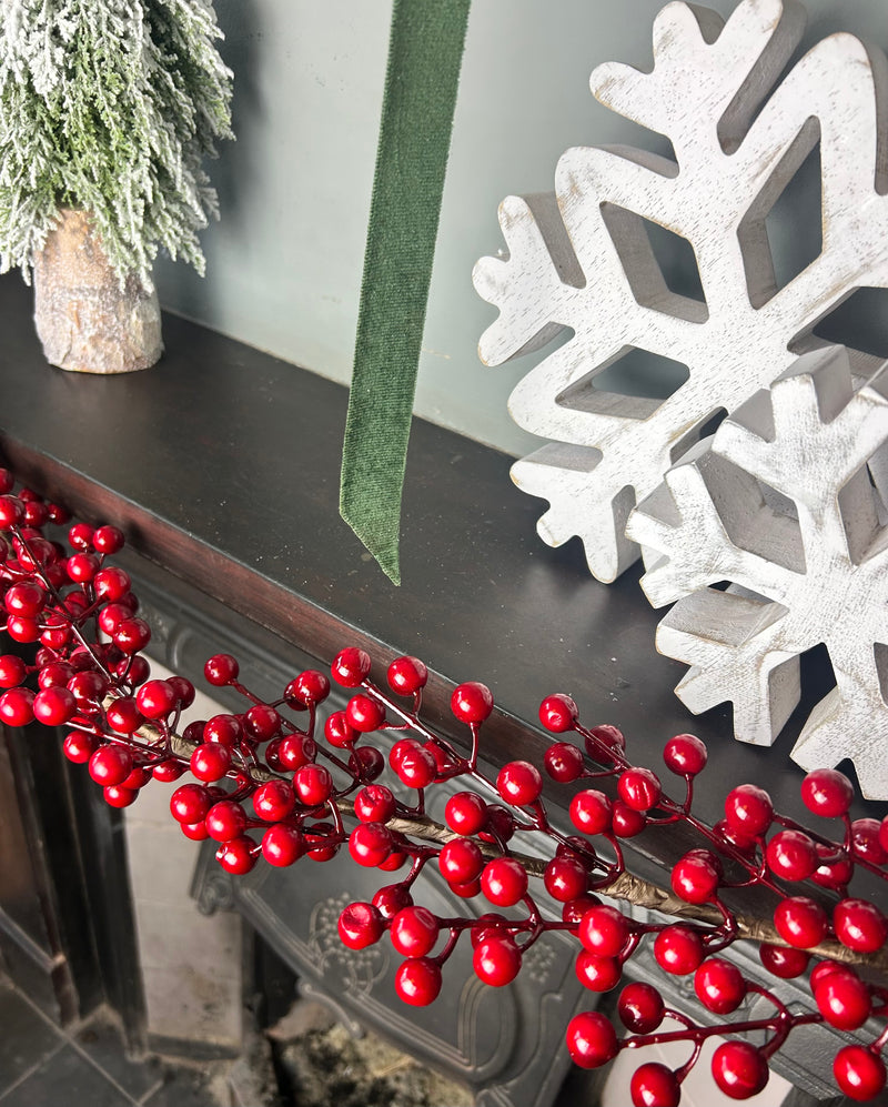 Red berry full garland 150cm