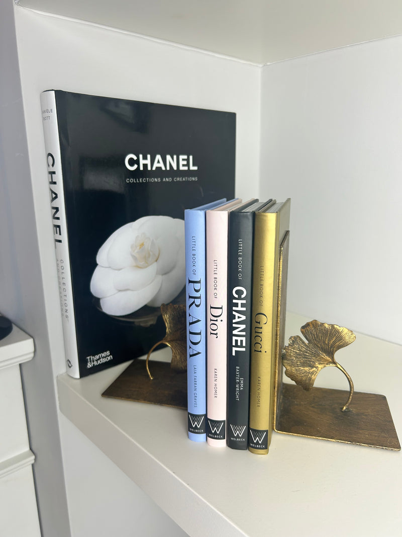 Gold Lotus Leaf Bookends