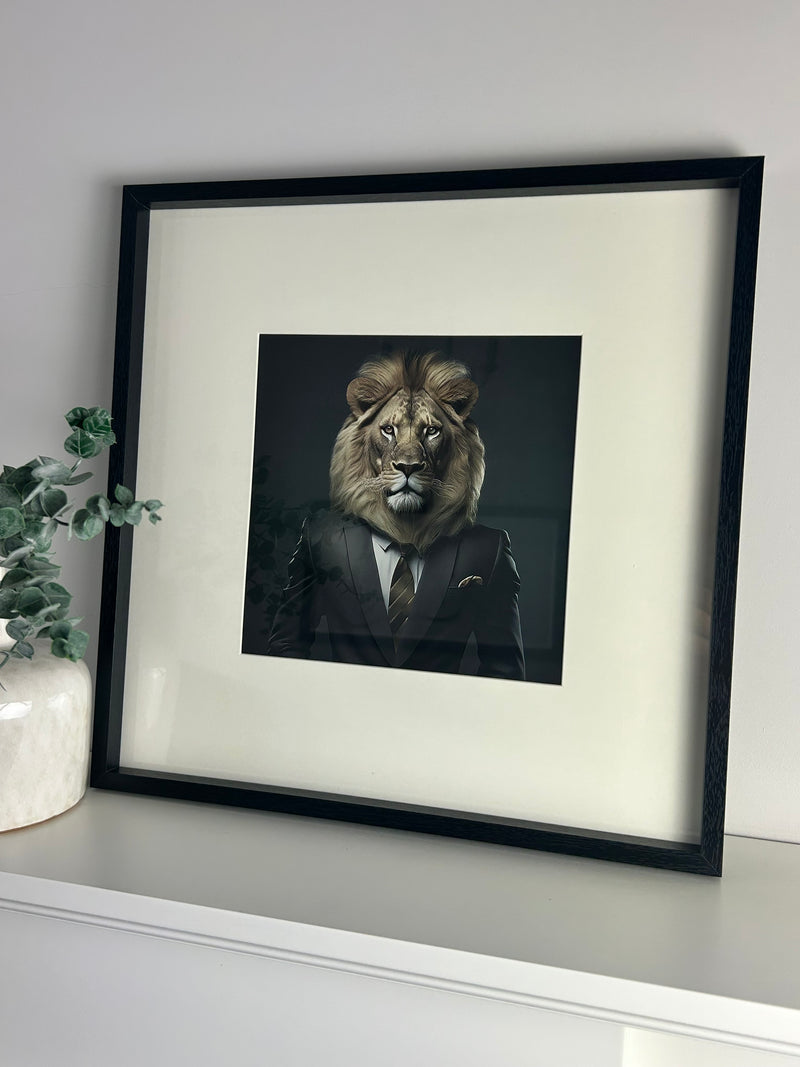 Jungle animal head art tiger lion panda 40x40cm 3 styles