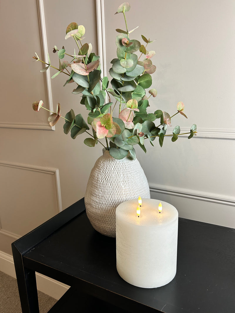 White woven textured vase