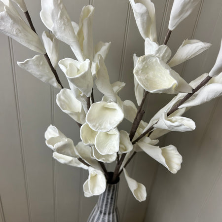 White large tall multi stem branch 117cm