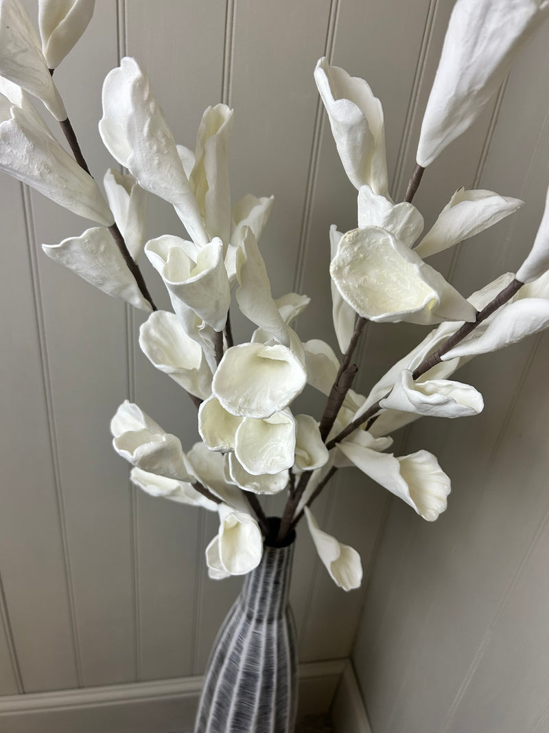 White large tall multi stem branch 117cm