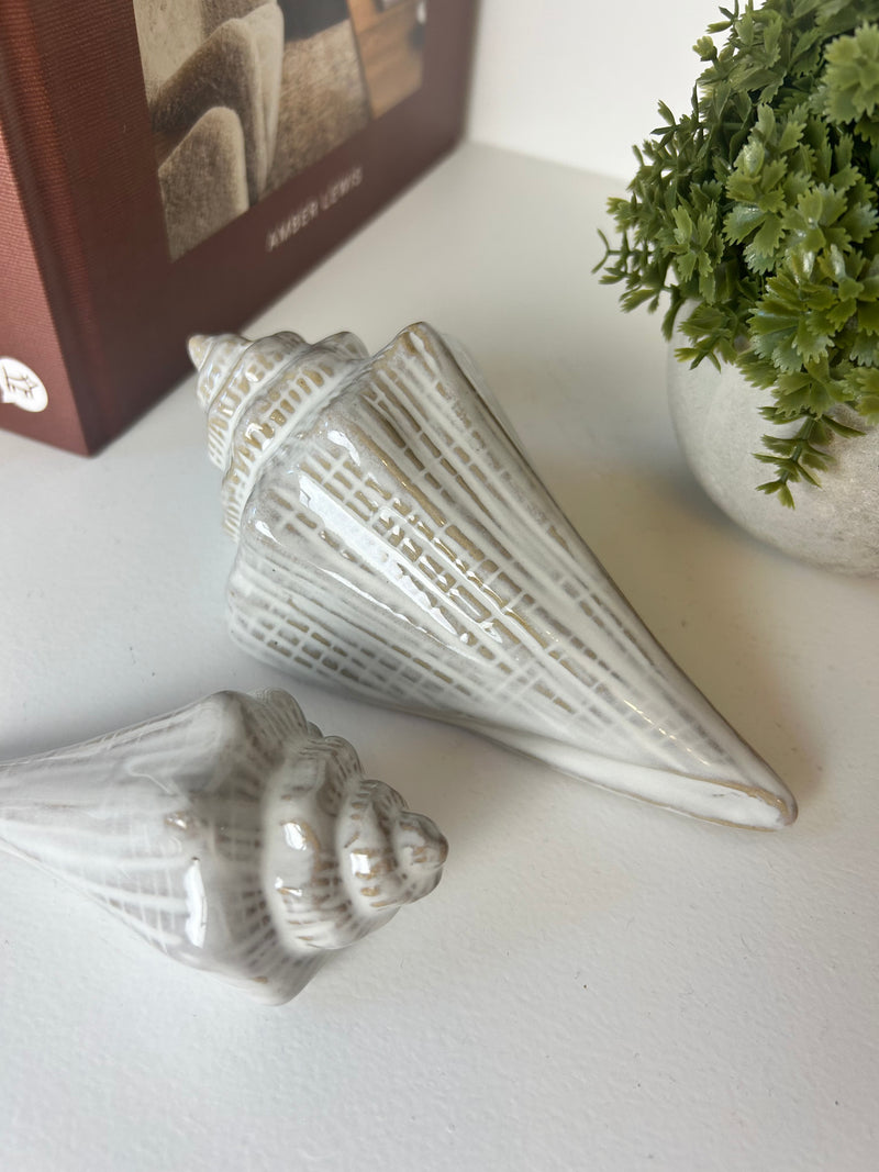 White ceramic shell 2 sizes