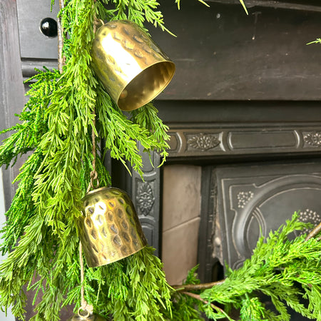 Arrington Hammered Hanging Bells on Jute Rope