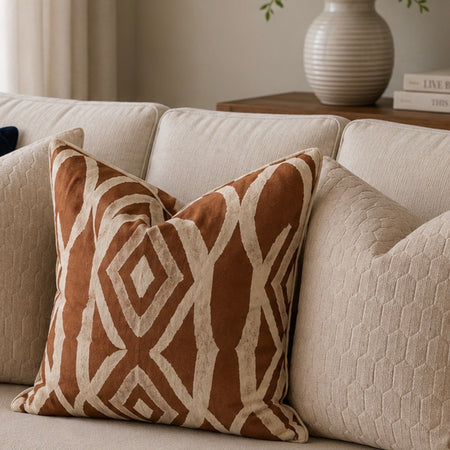 IKAT cushion rust brick 50cm