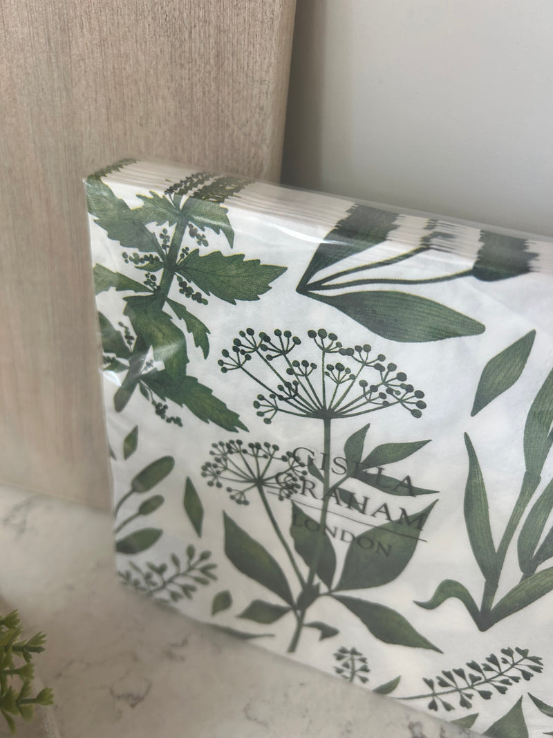 Botanical foliage pack of 20 napkins