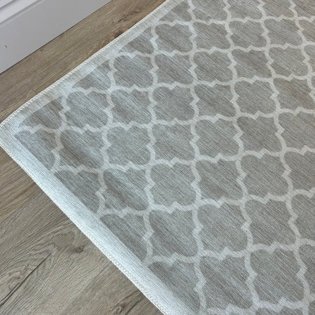 Natural Neutral Patterned Washable Runner rug mat 2 sizes