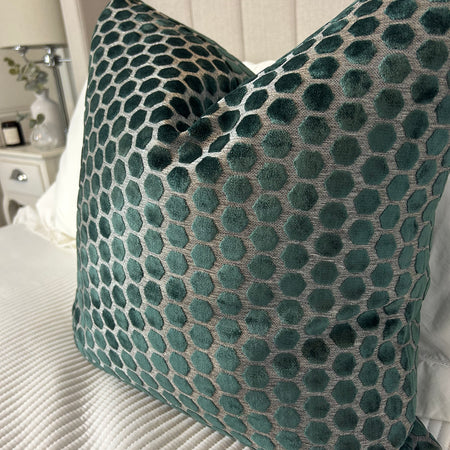 Pine dark Green Jorvik luxury cushion 43x43cm & 56x56cm