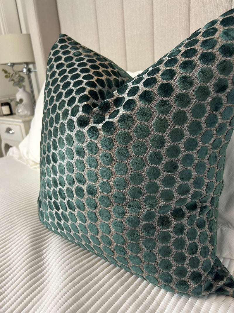 Pine dark Green Jorvik luxury cushion 43x43cm & 56x56cm