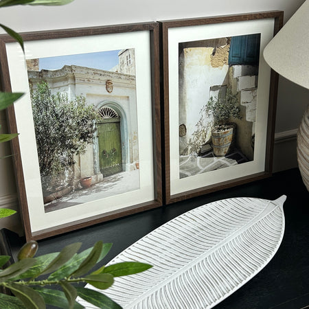 Set of two olive tree Tuscan framed prints 30x40