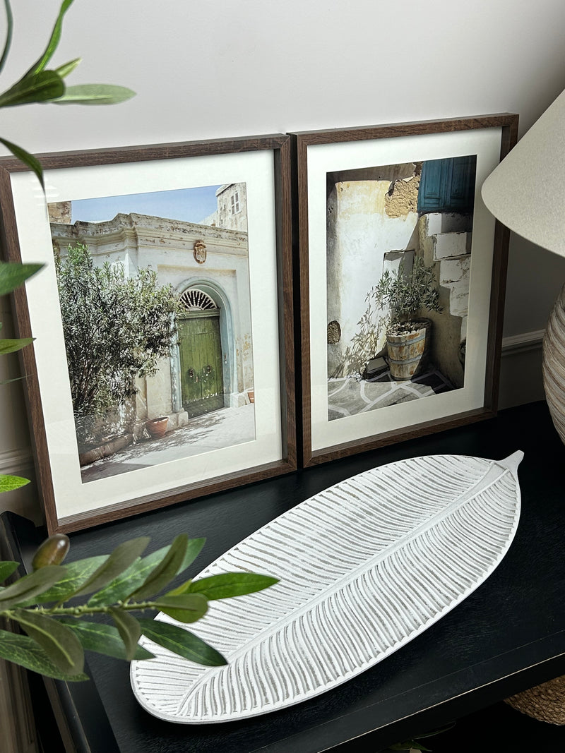 Set of two olive tree Tuscan framed prints 30x40