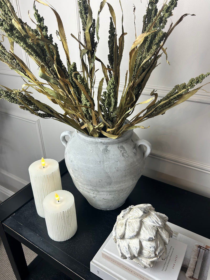 Dried Wheatgrass reed stem bunch green 65cm