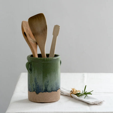 Blue/Green Dipped Utensil Holder