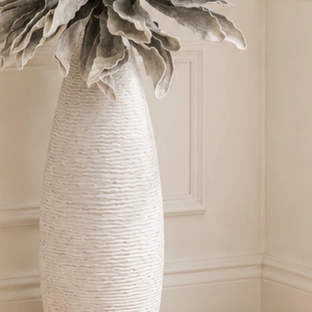 Large Brown and white textured wave vase 52cm