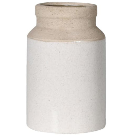 Liberec ceramic two tone pot jar utensils crackle glaze