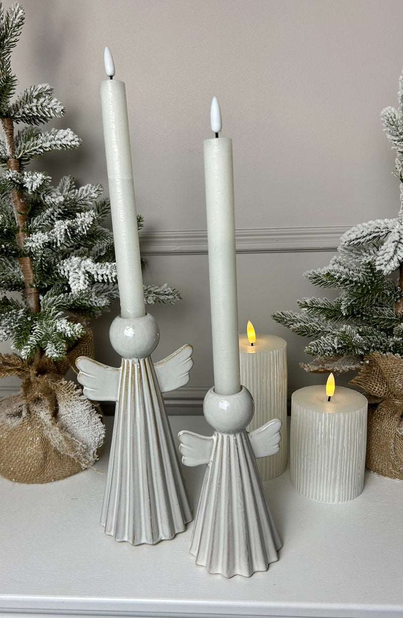 Ceramic angel candle holder