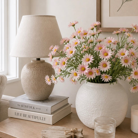 Pale pink daisy bunch 72cm