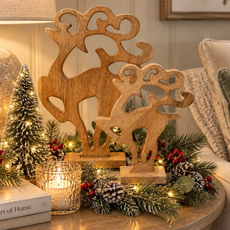Wooden fancy reindeers 3 sizes
