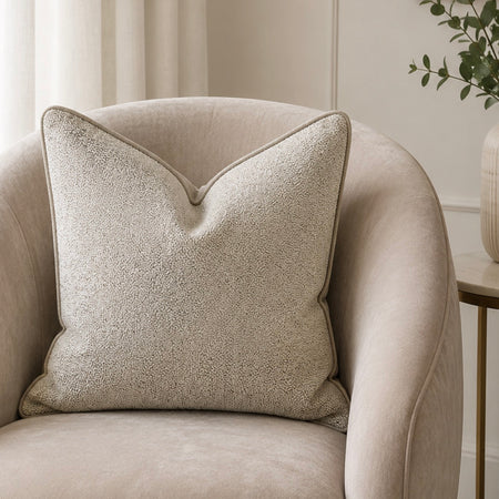 Suki Mink Natural Gold thread Texture Cushion 43cm