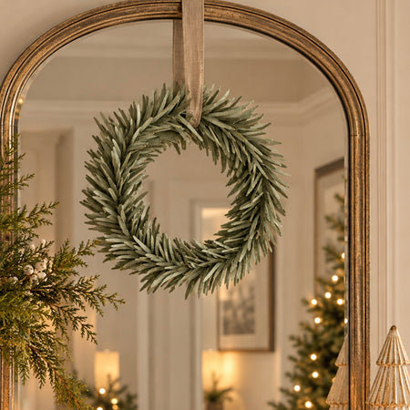 Long leaf textured wreath 2 sizes