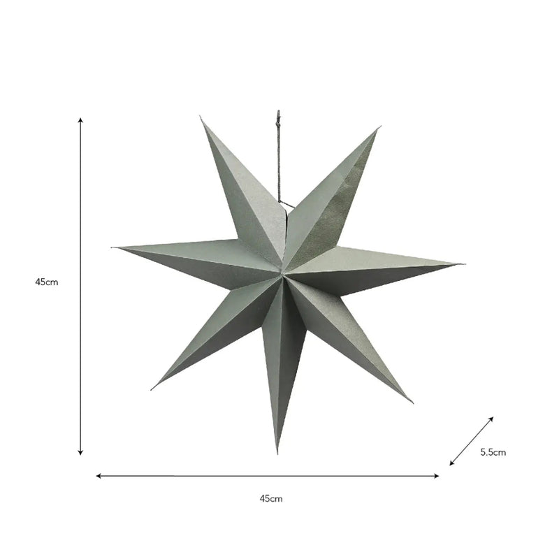 Maddox forest green hanging paper star 60cm