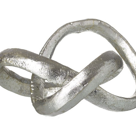 Silver metal knot link decoration