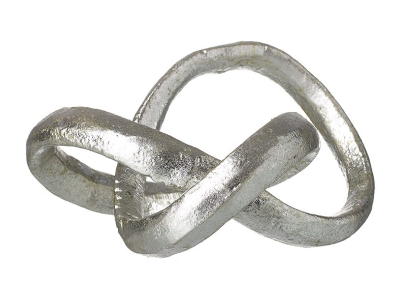 Silver metal knot link decoration