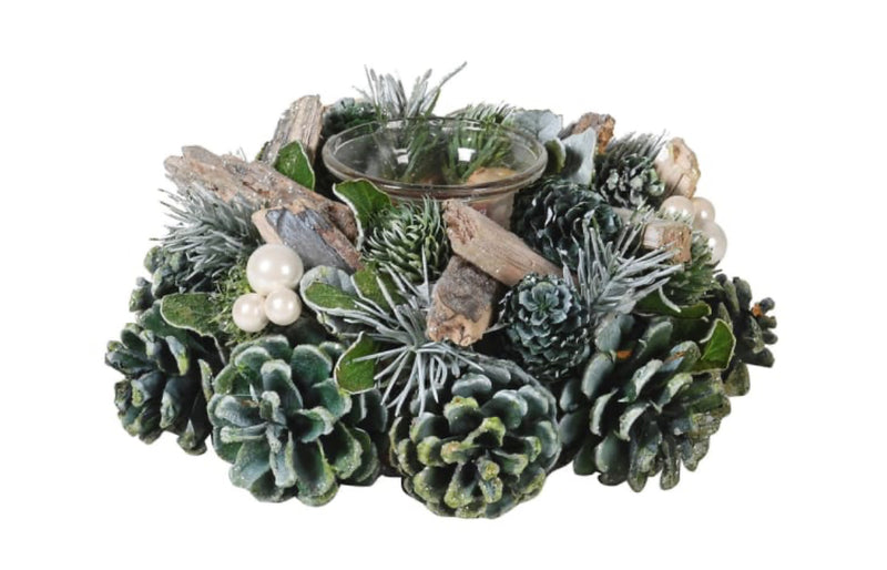 Pinecone candle holder 16cm