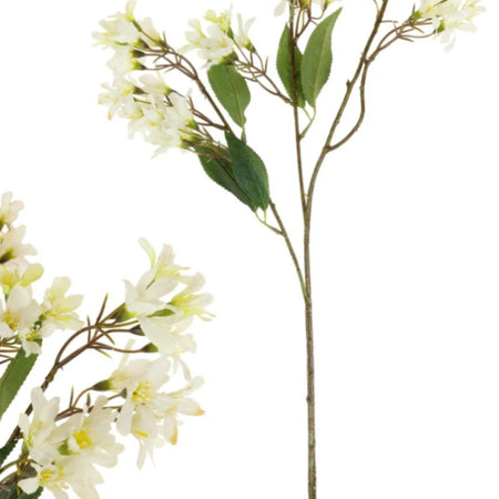 Cream spring blossom stem spray 70cm