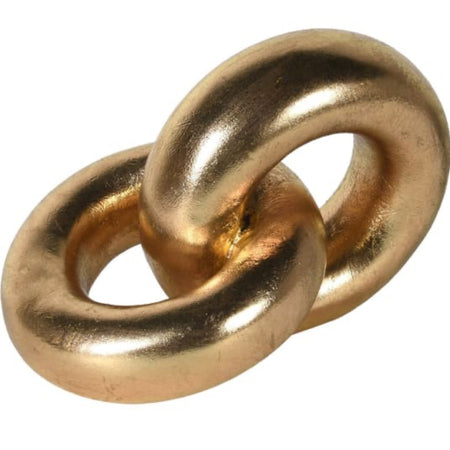 Gold ring loops interlocking links