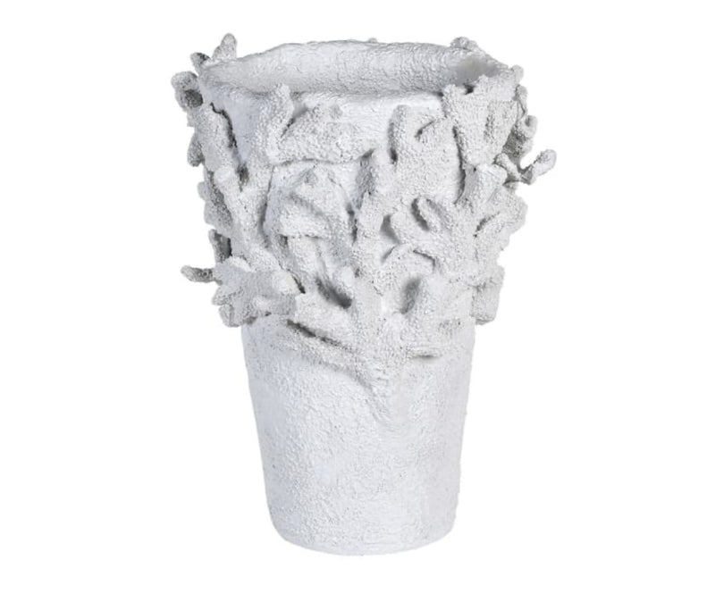 Huge coral white vase