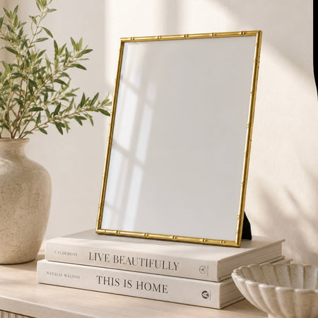 Bamboo Effect Gold Photo Frame 5x7