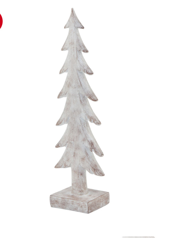 Snowy White Wash Standing Christmas trees, 3 Sizes