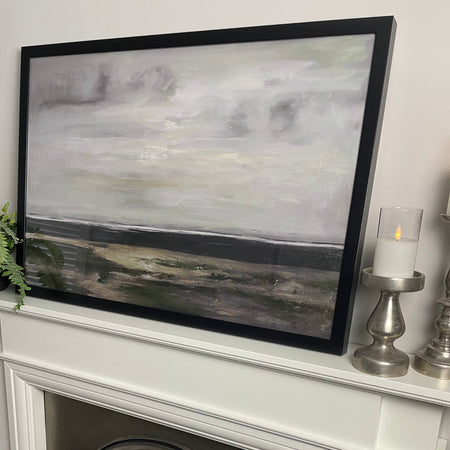 Cloudy scene landscape abstract framed picture