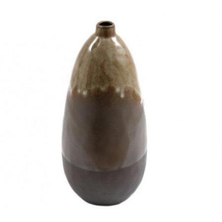 Brown textured tall vase 36cm