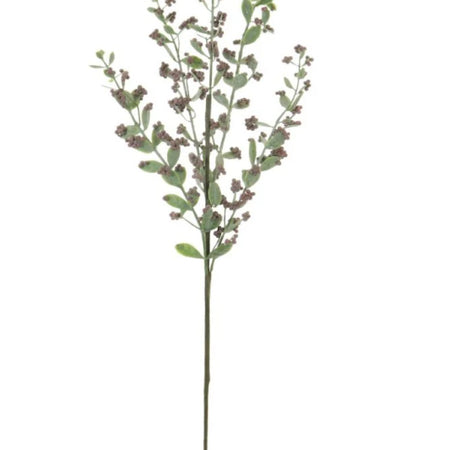 Burgundy mauve Berry stem spray 70cm