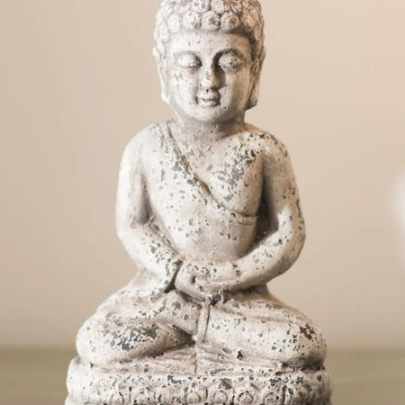 Stone Effect rustic Sitting Buddha
