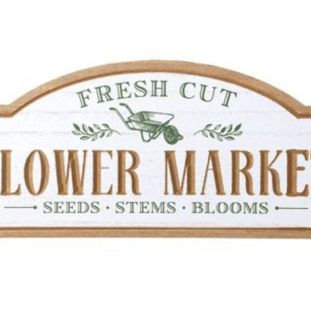 Flowers market garden sign