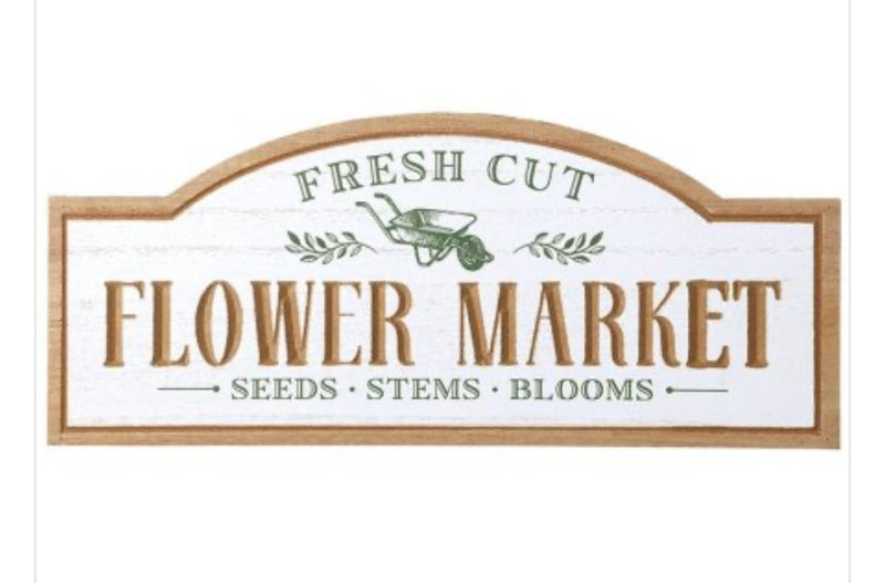 Flowers market garden sign