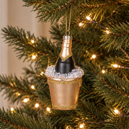 Champagne in bucket bubbles hanging decoration