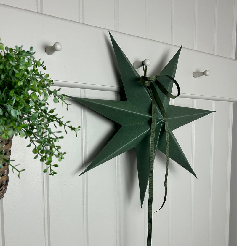Maddox forest green hanging paper star 60cm