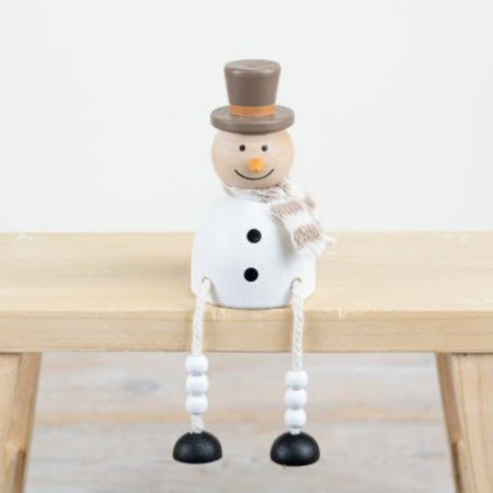 Sitting metal snowman 11cm