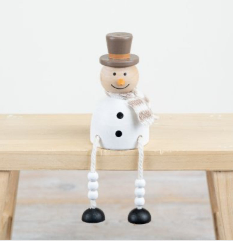 Sitting metal snowman 11cm