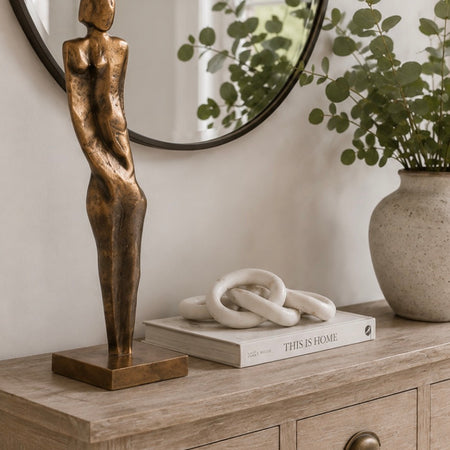 Tall bronze body sculpture statue 45cm