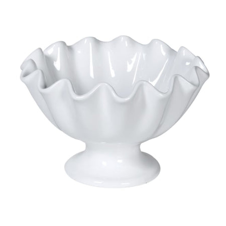 Cute white ruffle bowl dish