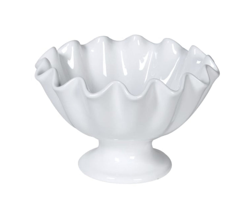 Cute white ruffle bowl dish