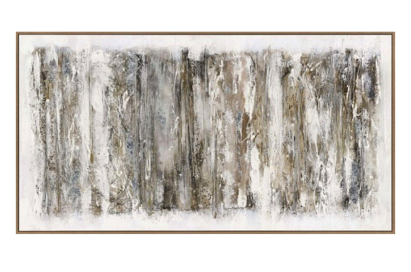 Hand painted finished wood framed canvas wall art 150cm by 80cm