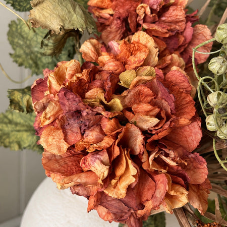 Burnt orange ruffled real feel hydrangea