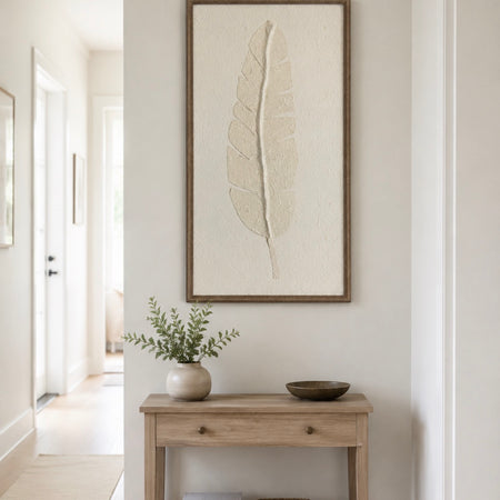Handmade feather framed art 80x40cm